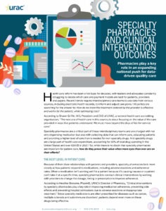 Specialty Pharmacies and Clinical Intervention Outcomes