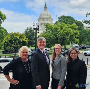 Pictured: Our presenters, Sally Ann Polson, Dr. Shawn Griffin, Jennifer Richards and Tejal Ashok Raichura, standing in front of the U.S. Capitol after the briefing.